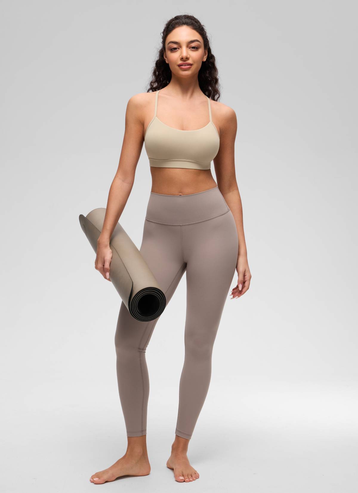 CRZ YOGA レディース ヨガ ライトサポート Butterluxe スポーツブラ Yバックスタイル オーク