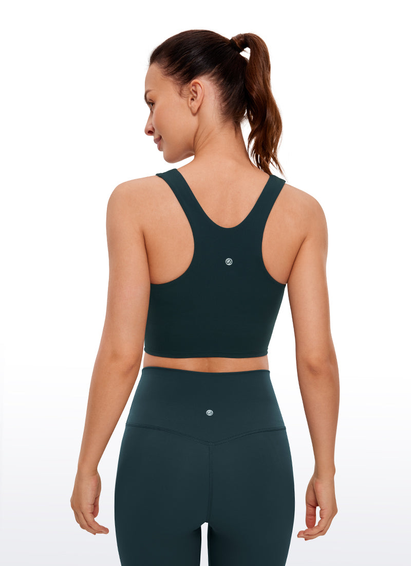CRZ YOGA レディース ヨガ ローサポート Butterluxe タンク ハイネック レーサーバック フォレストダークグリーン