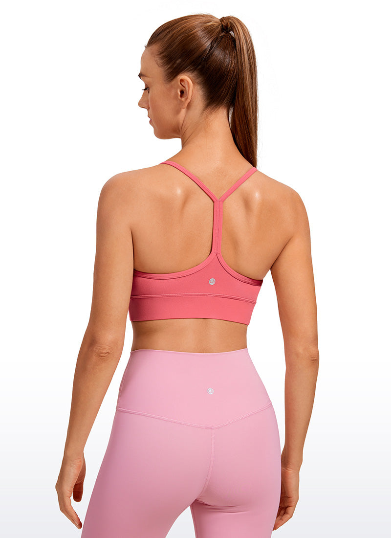 CRZ YOGA レディース ヨガ ライトサポートButterluxe ロングラインブラ Yバック ラズベリーソルベ