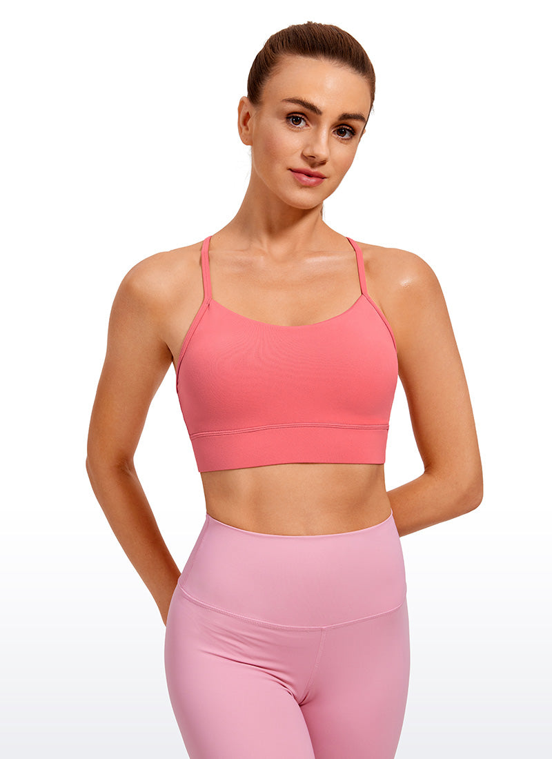 CRZ YOGA レディース ヨガ ライトサポートButterluxe ロングラインブラ Yバック ラズベリーソルベ