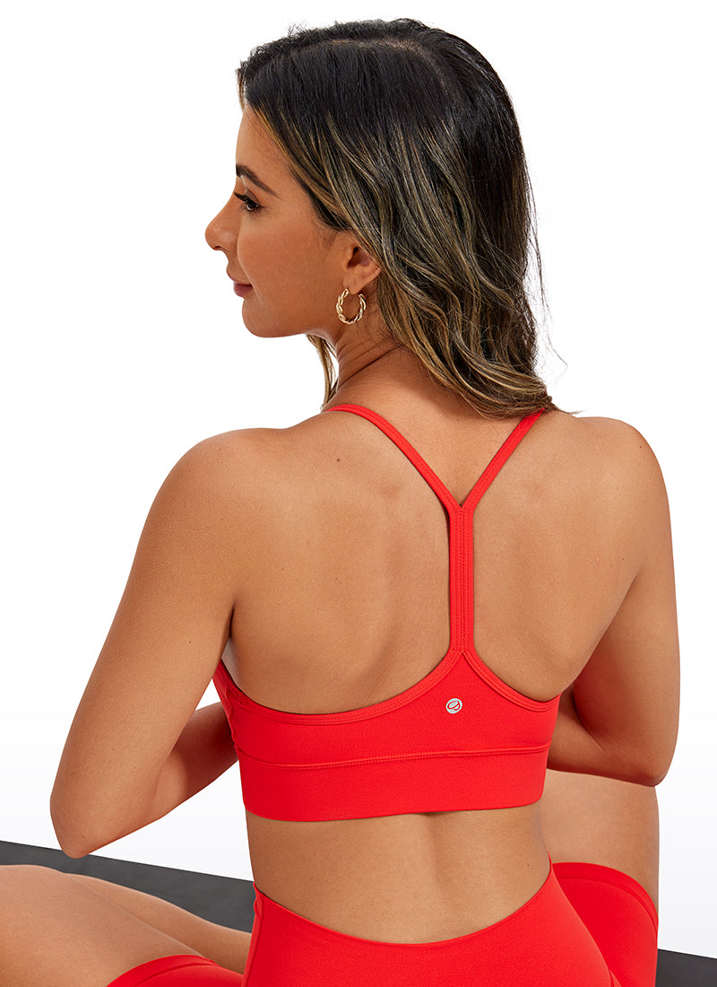 CRZ YOGA レディース ヨガ ライトサポートButterluxe ロングラインブラ Yバック ダークレッド