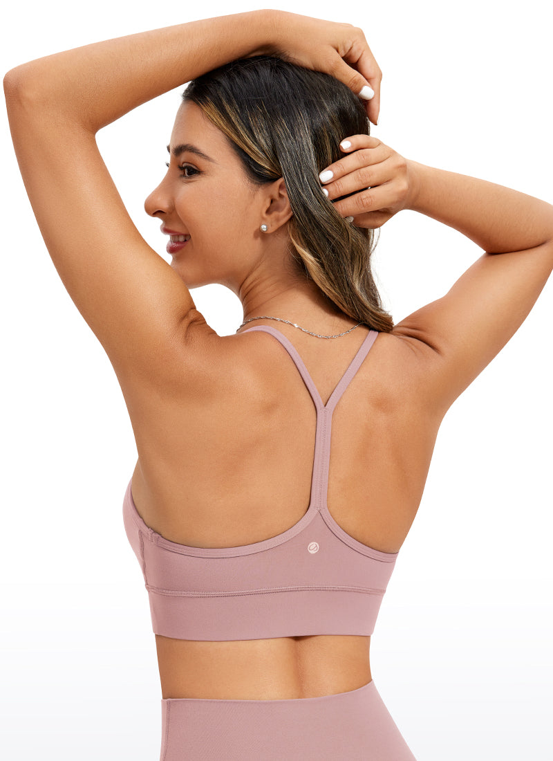CRZ YOGA レディース ヨガ ライトサポートButterluxe ロングラインブラ Yバック ローズフレグランス パープル