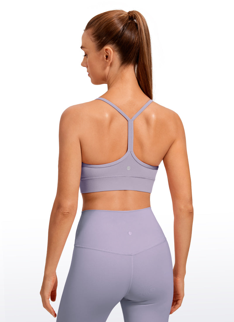 CRZ YOGA レディース ヨガ ライトサポートButterluxe ロングラインブラ Yバック ラベンダーミスト