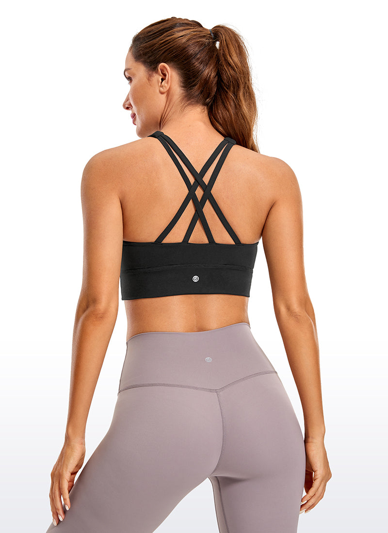 CRZ YOGA レディーストレーニング用 ミディアムサポートButterluxe ブラ ストラップバック ブラック