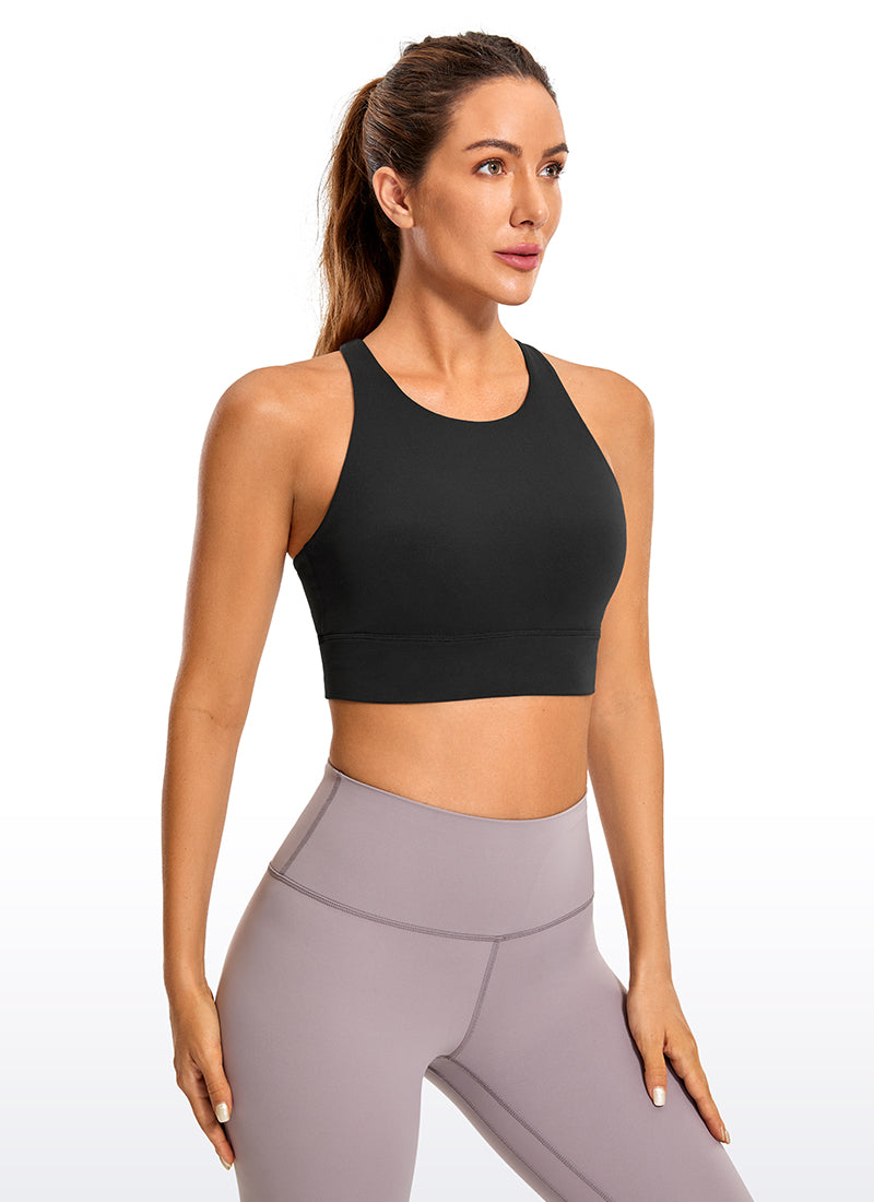 CRZ YOGA レディーストレーニング用 ミディアムサポートButterluxe ブラ ストラップバック ブラック