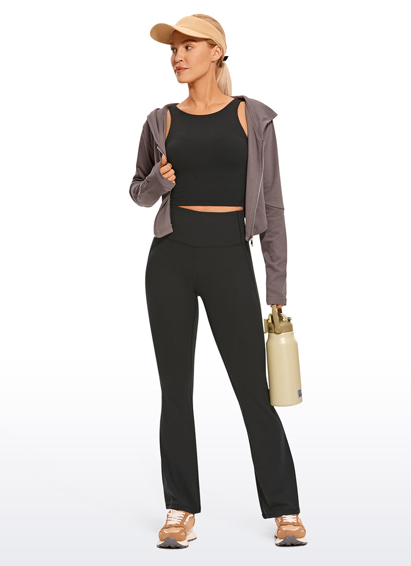 CRZ YOGA レディース ヨガ ローサポート Butterluxe ハイネック ブラ Uバック ブラック