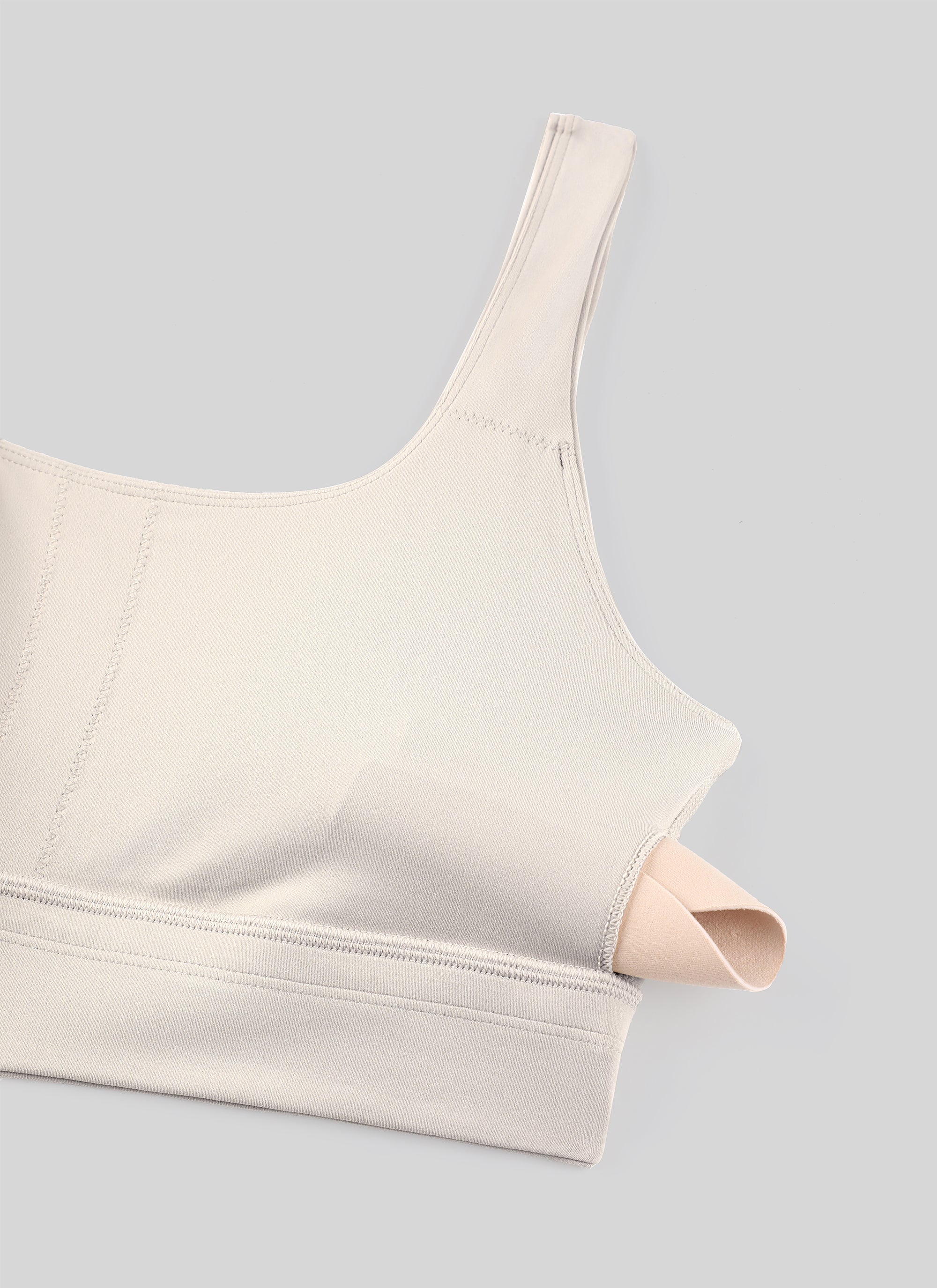 CRZ YOGA Women's Yoga Low Support Butterluxe Sport Bra U Back Longline Mojave Tan