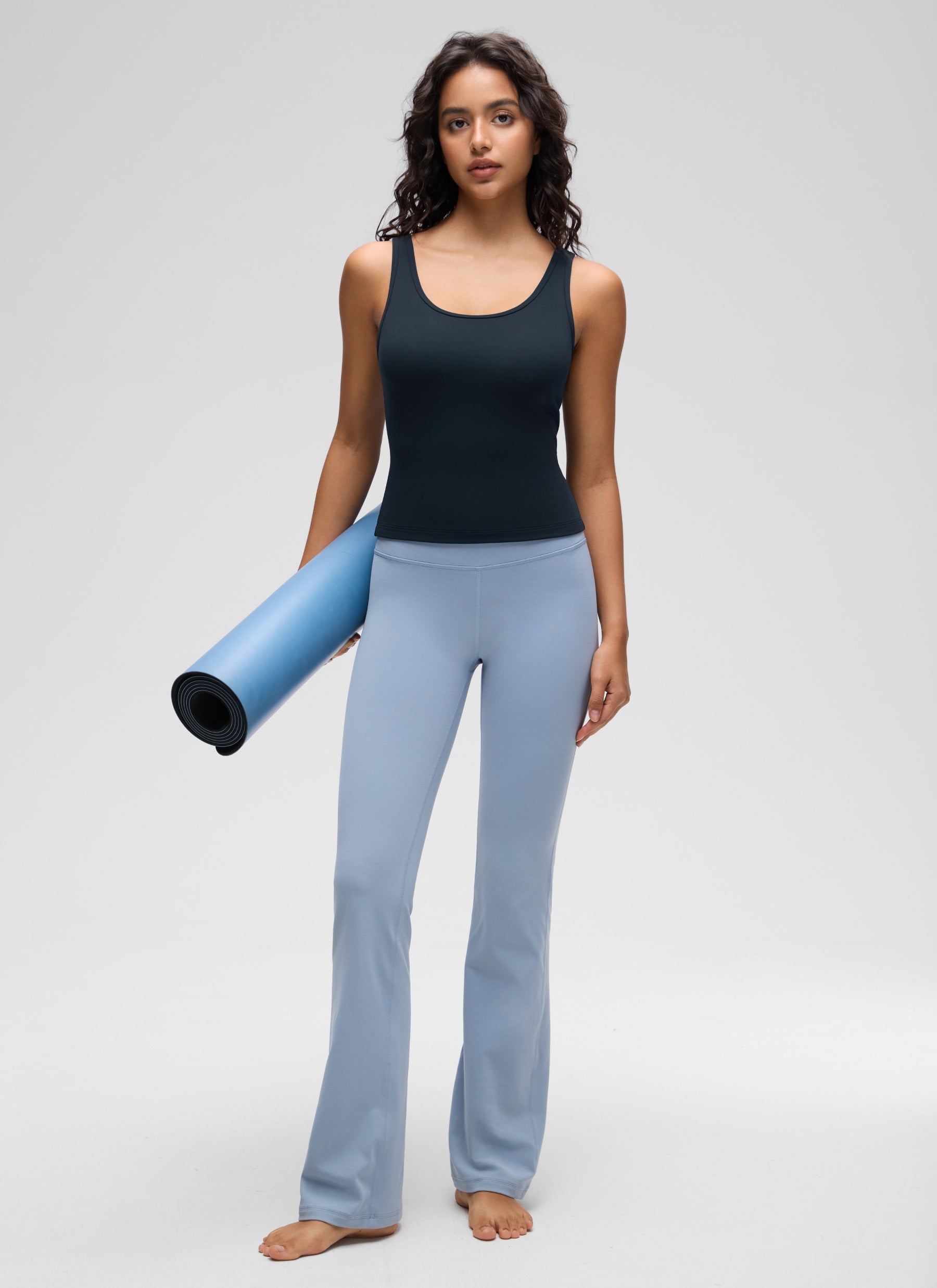 CRZ YOGA Women's Yoga Butterluxe Tight Fit Tank Tops Racerback True Navy