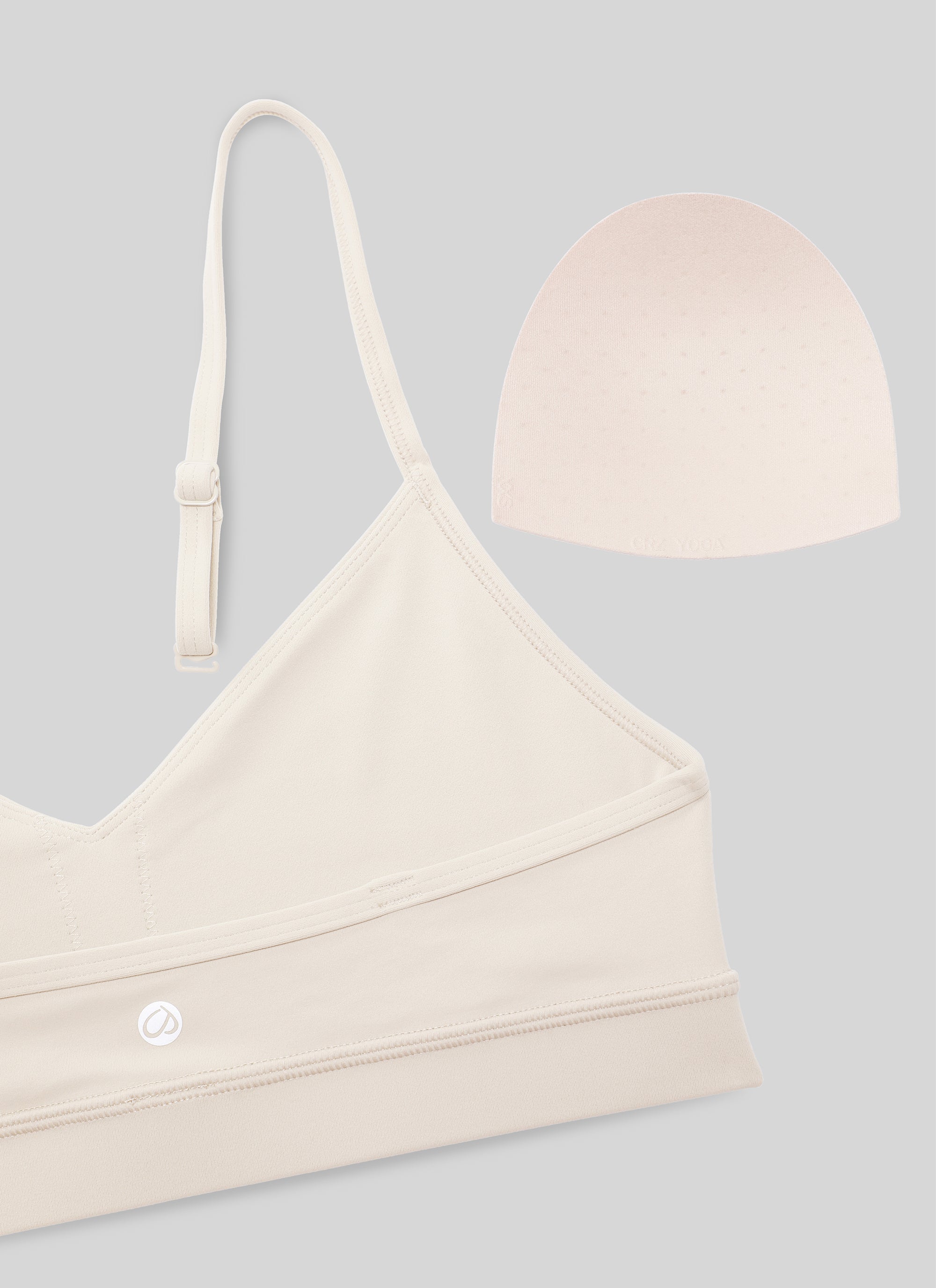 CRZ YOGAButterluxe レディース Vネックキャミソール ヨガ用パッド入りスポーツブラ モハベタン