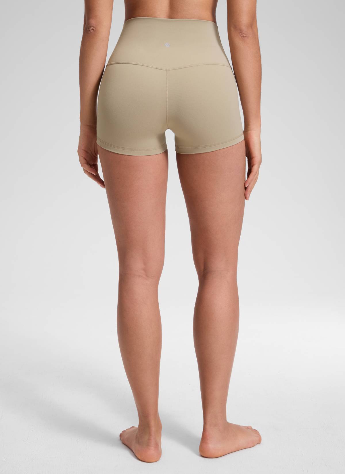 CRZ YOGA Women's Yoga High Rise Booty Butterluxe Biker Shorts 2.5'' Oak