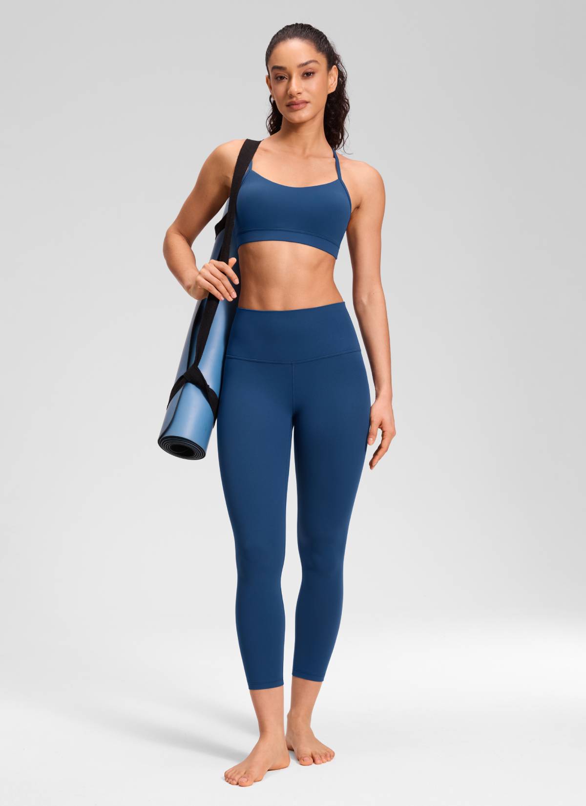 CRZ YOGA Women's Yoga Lounge High Rise Butterluxe Yoga Leggings 23'' French Navy