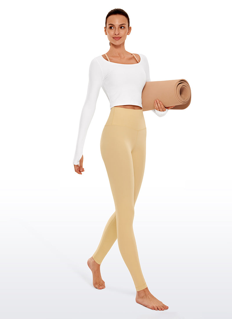 CRZ YOGA レディース ヨガラウンジ ハイライズButterluxe ヨガレギンス 30インチ タン ミルクシェイク