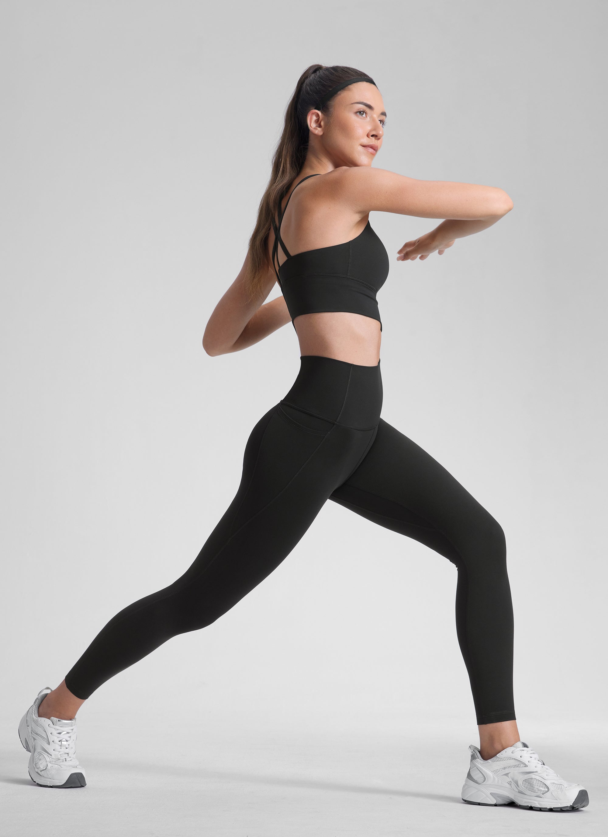 CRZ YOGA レディース ヨガ ラウンジ ハイライズ Butterluxe ポケット レギンス 64cm ブラック