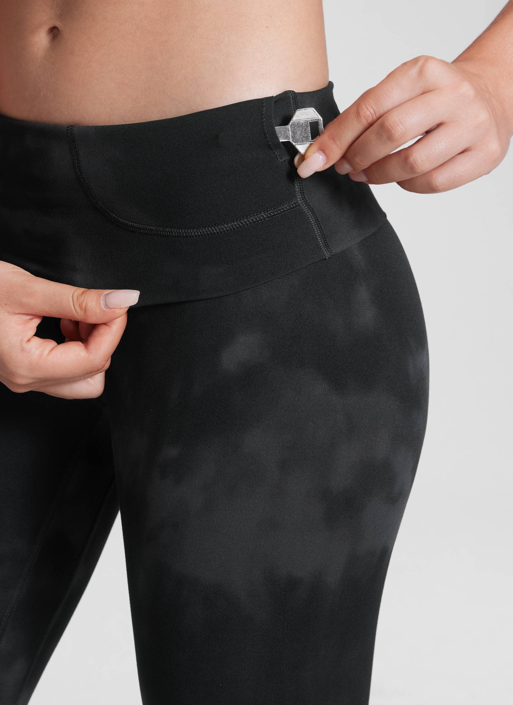 CRZ YOGA レディース ヨガ スーパーハイウエストButterluxe ヨガレギンス 28インチ ブラック タイダイ フラワー柄