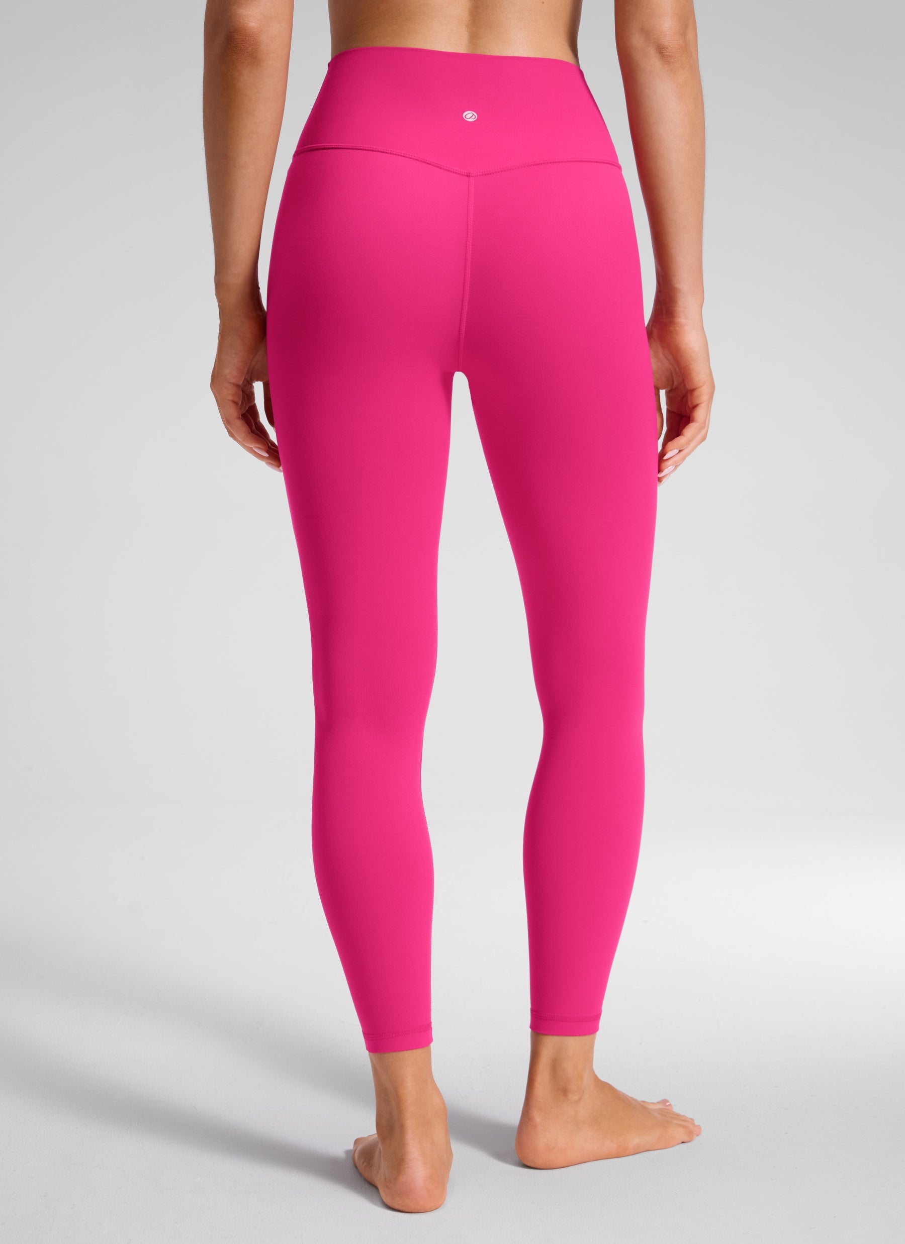 CRZ YOGA Women's High Rise Butterluxe Yoga Leggings 25'' V Cross Waist Granita Pink