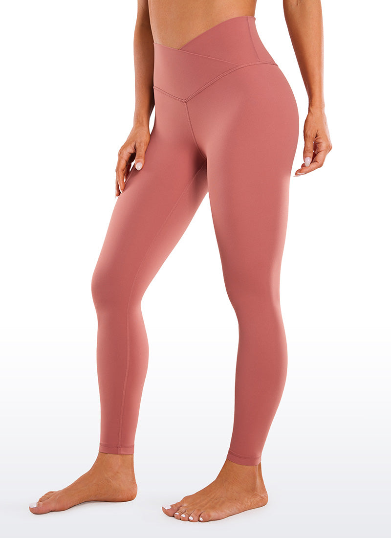 CRZ YOGA レディース ハイライズ Butterluxe ヨガレギンス 71 cm V字クロスウエスト ブライアローズ