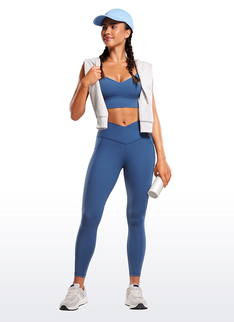 CRZ YOGAButterluxe ポケット付きレディース クロスオーバーウエスト レギンス 25