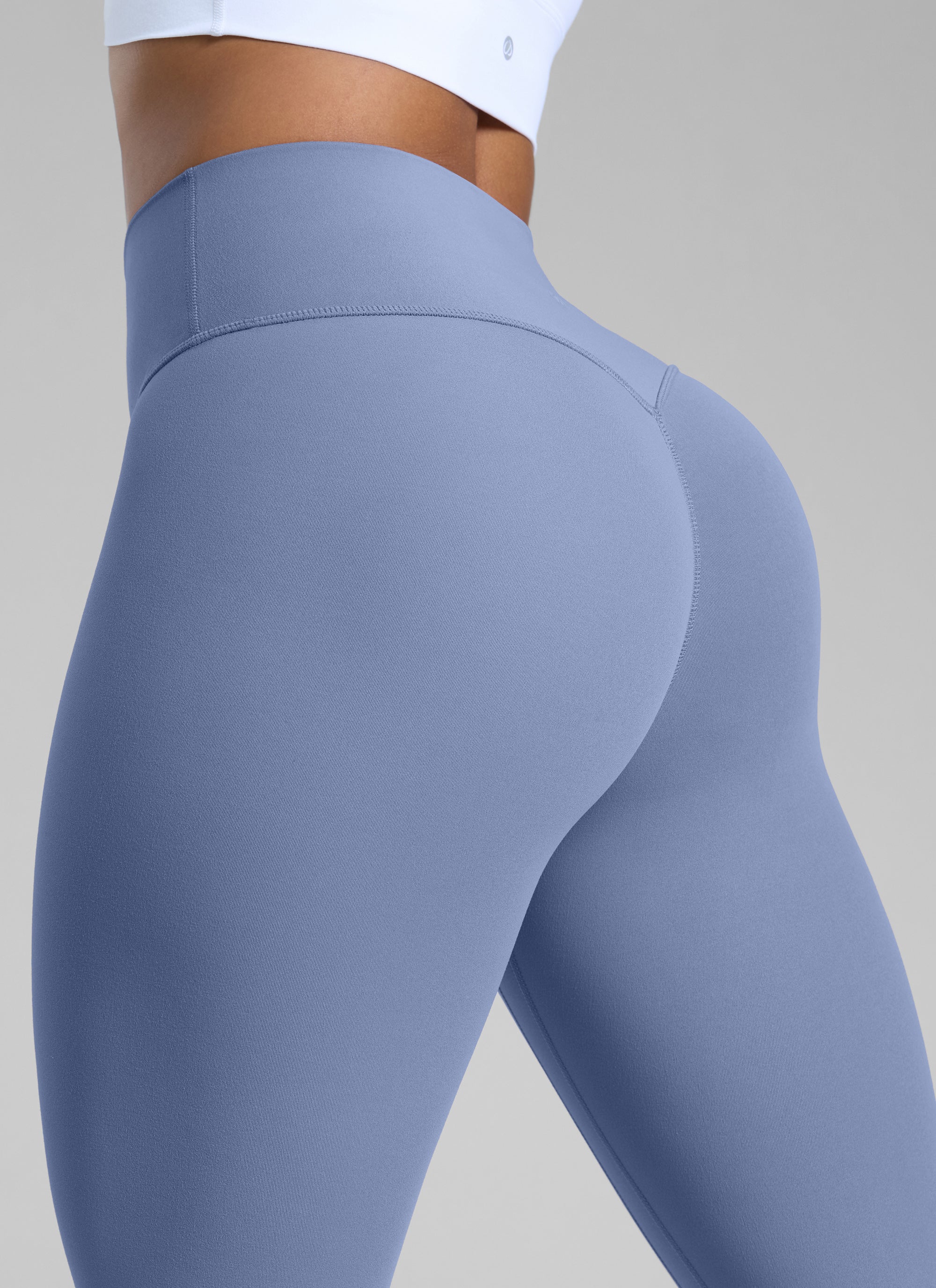 CRZ YOGA レディース「Butterlift 」ハイライズ・スクランチバット・レギンス（フロントシームなし） オアシスブルー