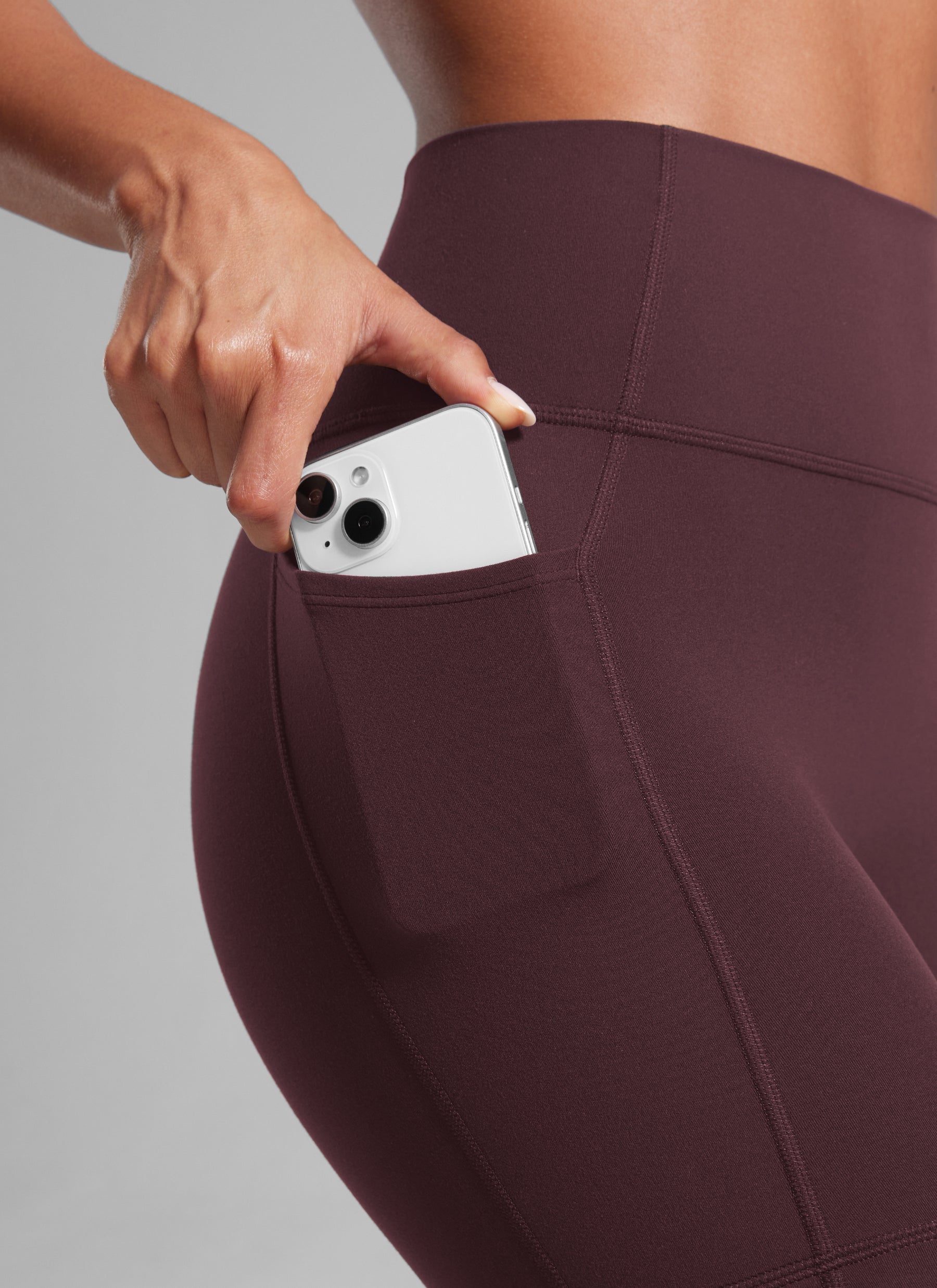 CRZ YOGA Butterlift レディース ススクランチバット フロントシームなし ポケット付き バイカーショーツ 13 cm リッププラム