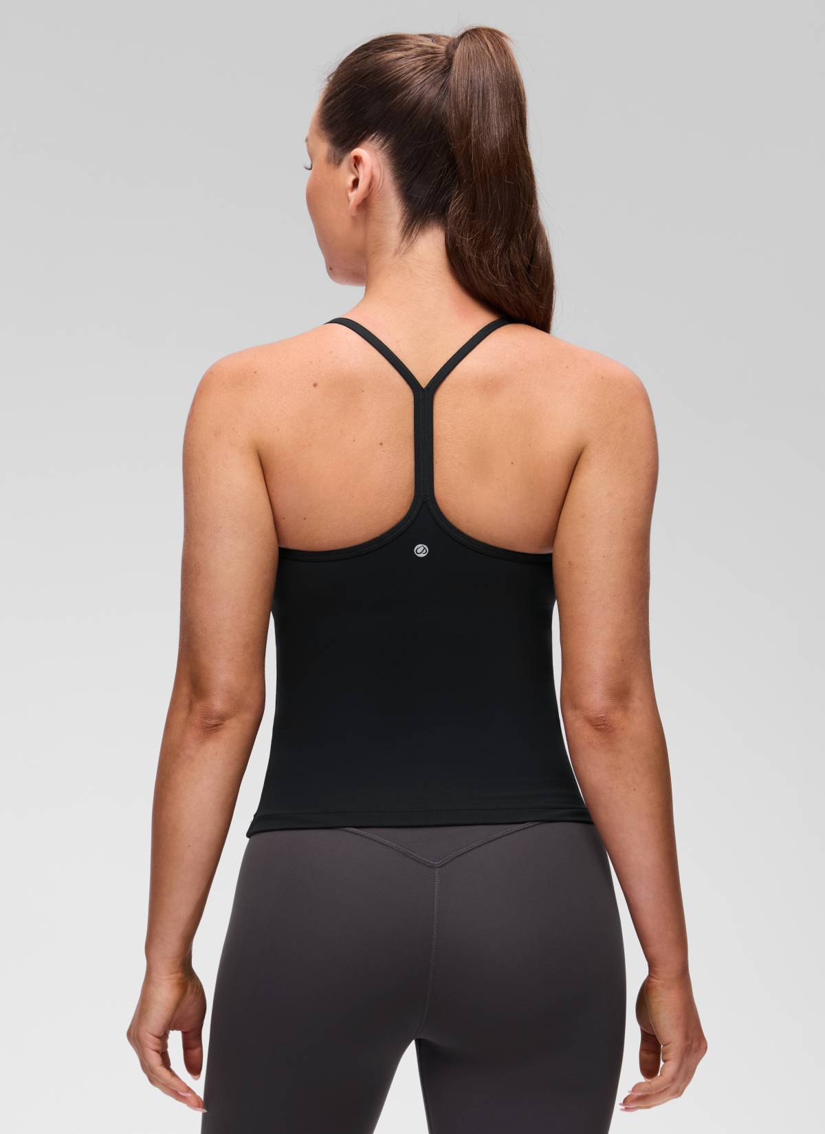 CRZ YOGA レディース ヨガ スリムフィット Butterluxe ブラトップ一体型 タンクトップ Yバック ブラック