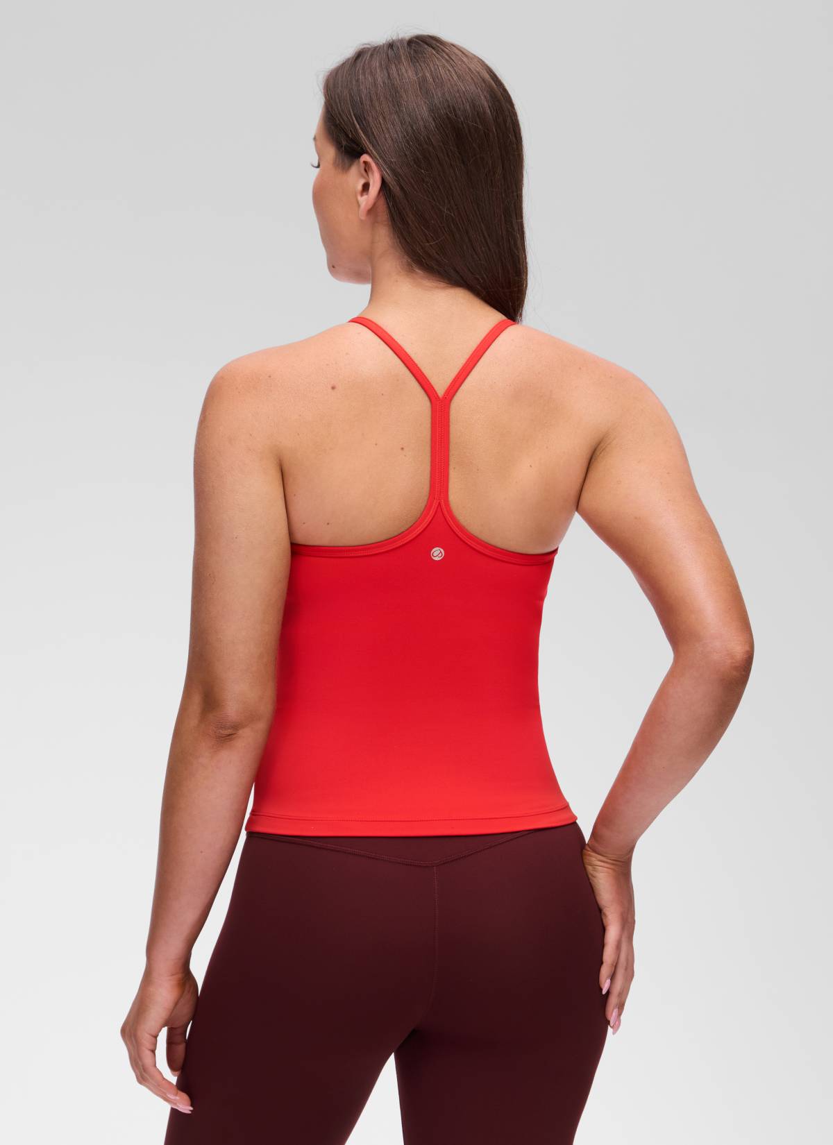 CRZ YOGA レディース ヨガ スリムフィット Butterluxe ブラトップ一体型 タンクトップ Yバック ディープレッド
