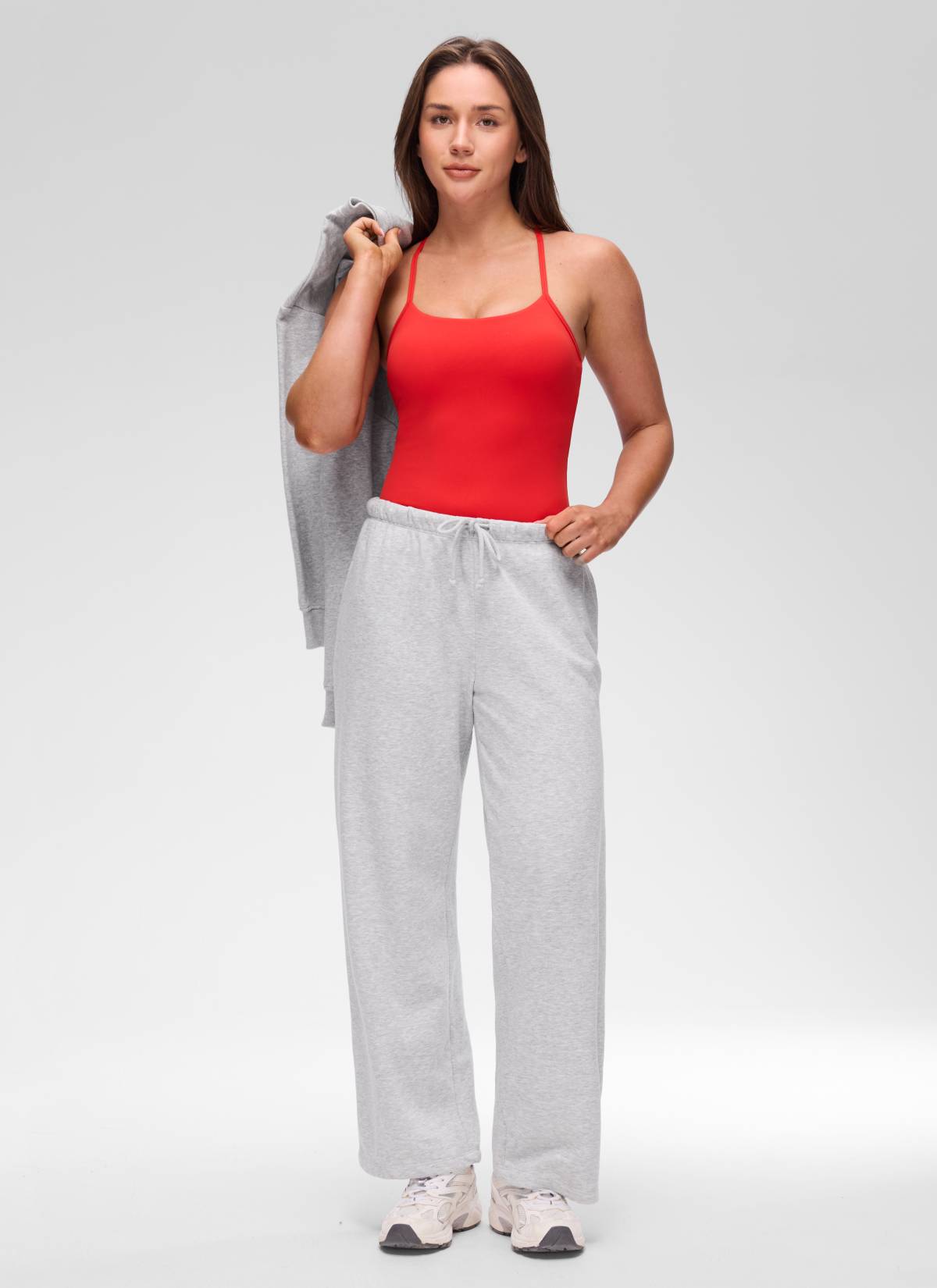 CRZ YOGA レディース ヨガ スリムフィット Butterluxe ブラトップ一体型 タンクトップ Yバック ディープレッド