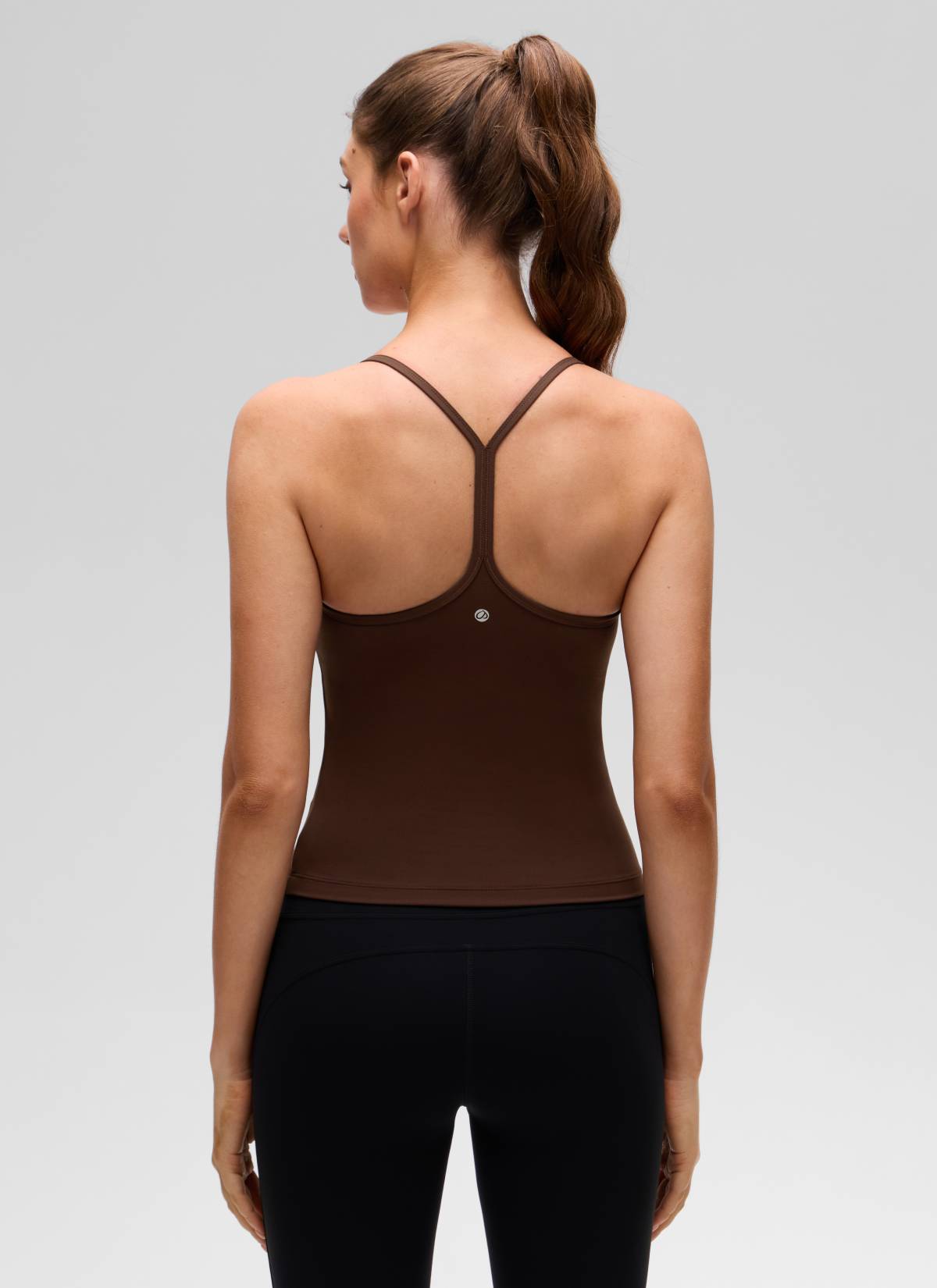 CRZ YOGA レディース ヨガ スリムフィット Butterluxe ブラトップ一体型 タンクトップ Yバック ラヴァブラウン