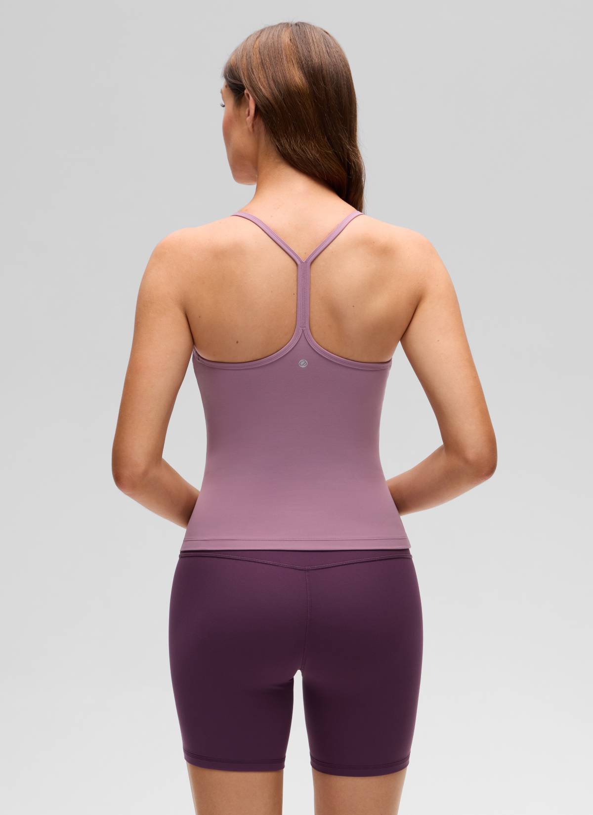 CRZ YOGA レディース ヨガ スリムフィット Butterluxe ブラトップ一体型 タンクトップ Yバック ライトラベンダー