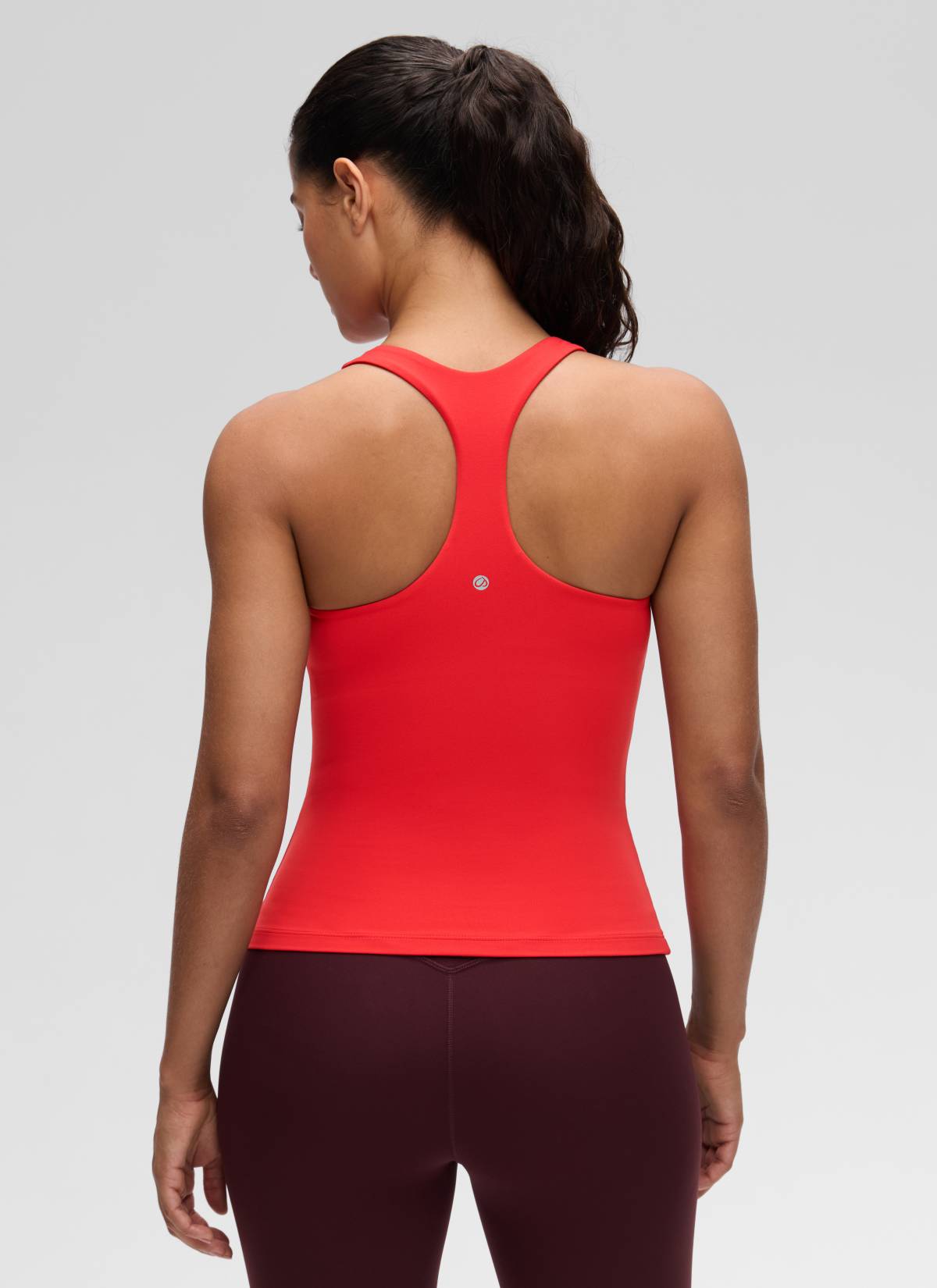 CRZ YOGA レディース ヨガ タイトフィット トップスButterluxe ブラ付きタンクトップ ディープレッド