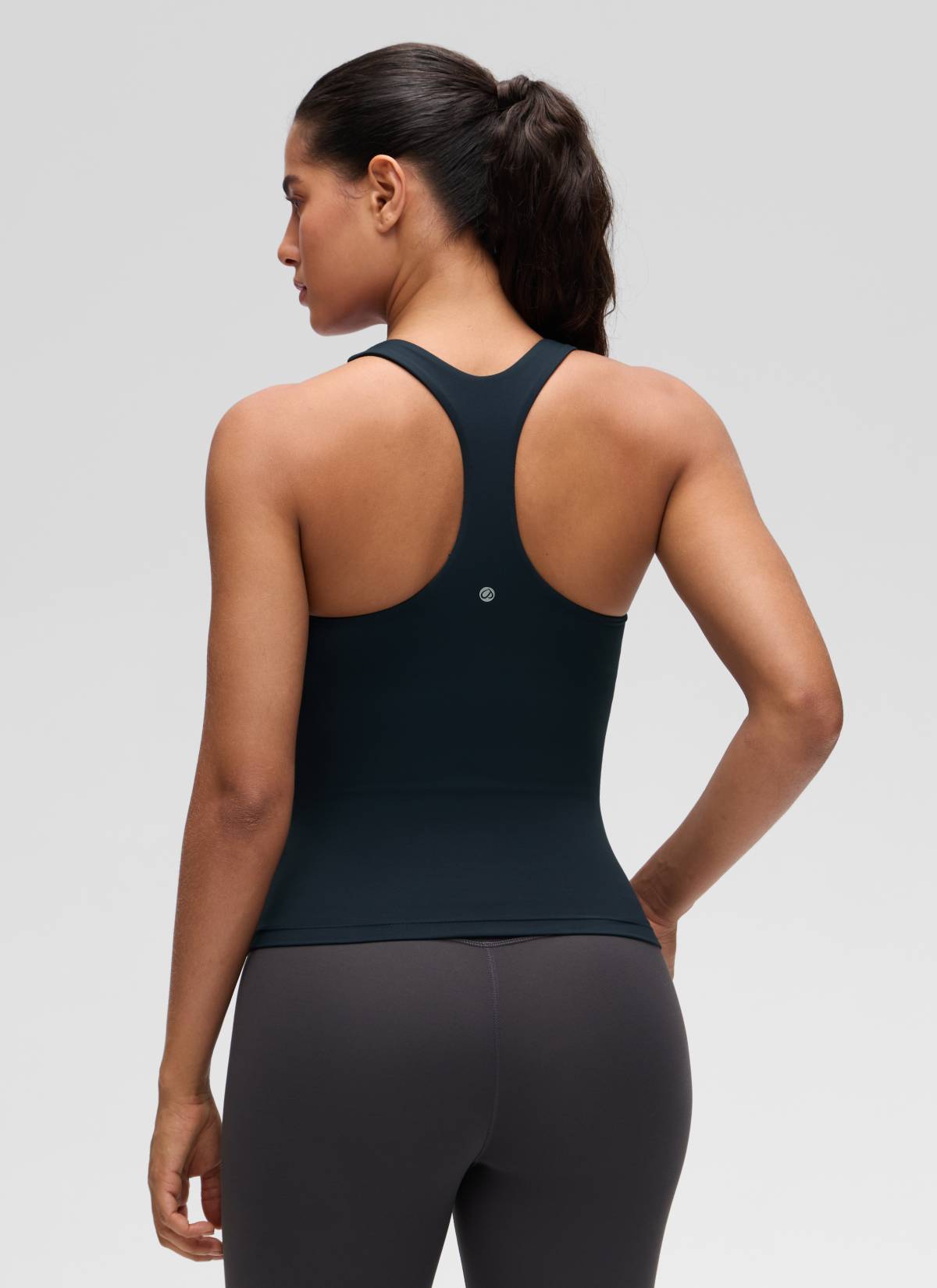 CRZ YOGA レディース ヨガ タイトフィット トップスButterluxe ブラ付きタンクトップ トゥルーネイビー