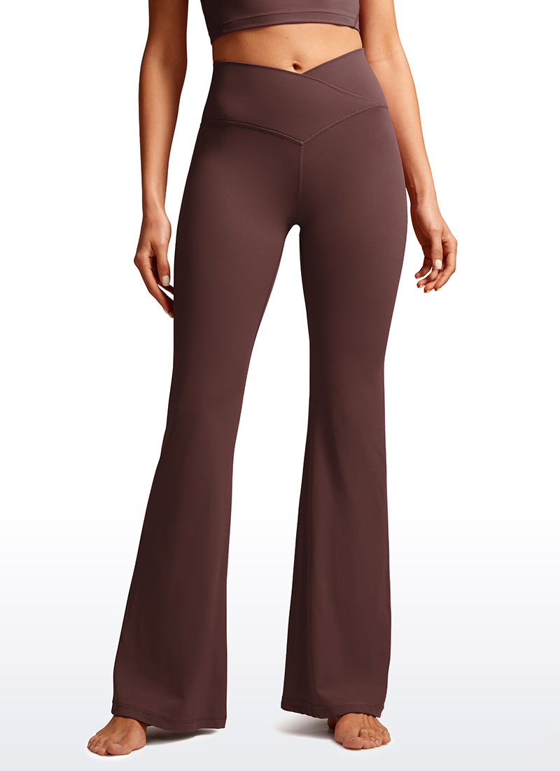 CRZ YOGA Women Butterluxe V Crossover High Waist Flare Leggings 31