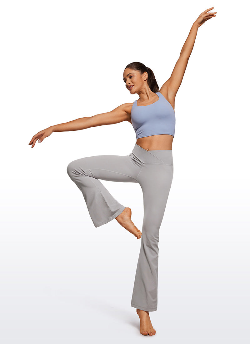 CRZ YOGA Women Butterluxe V Crossover High Waist Flare Leggings 31