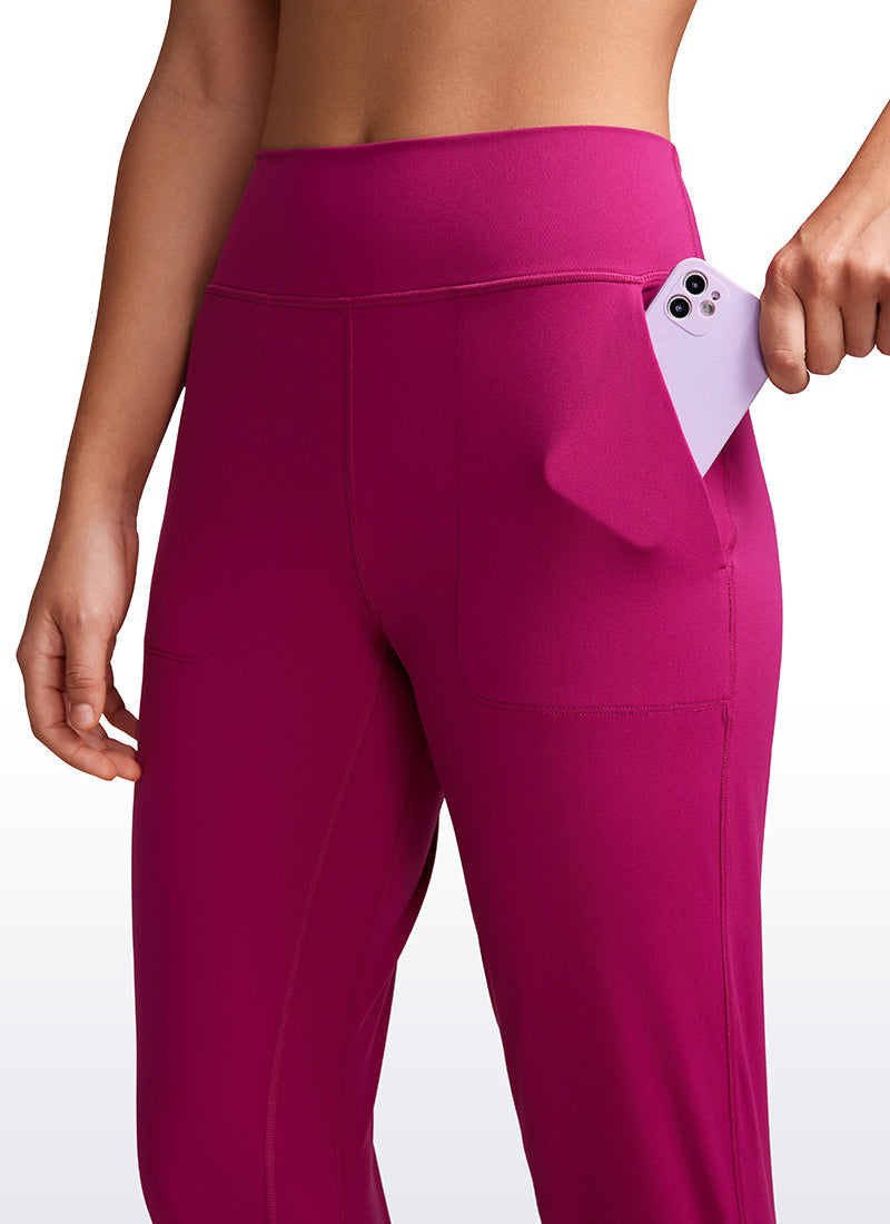 CRZ YOGA Women's Butterluxe High Rise Joggers Pants with Pockets 27'' Magenta Purple