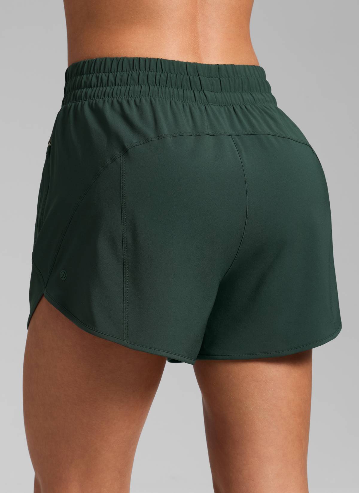 CRZ YOGA Women's Running High Waisted Mesh Lined Shorts 3'' Legend Green