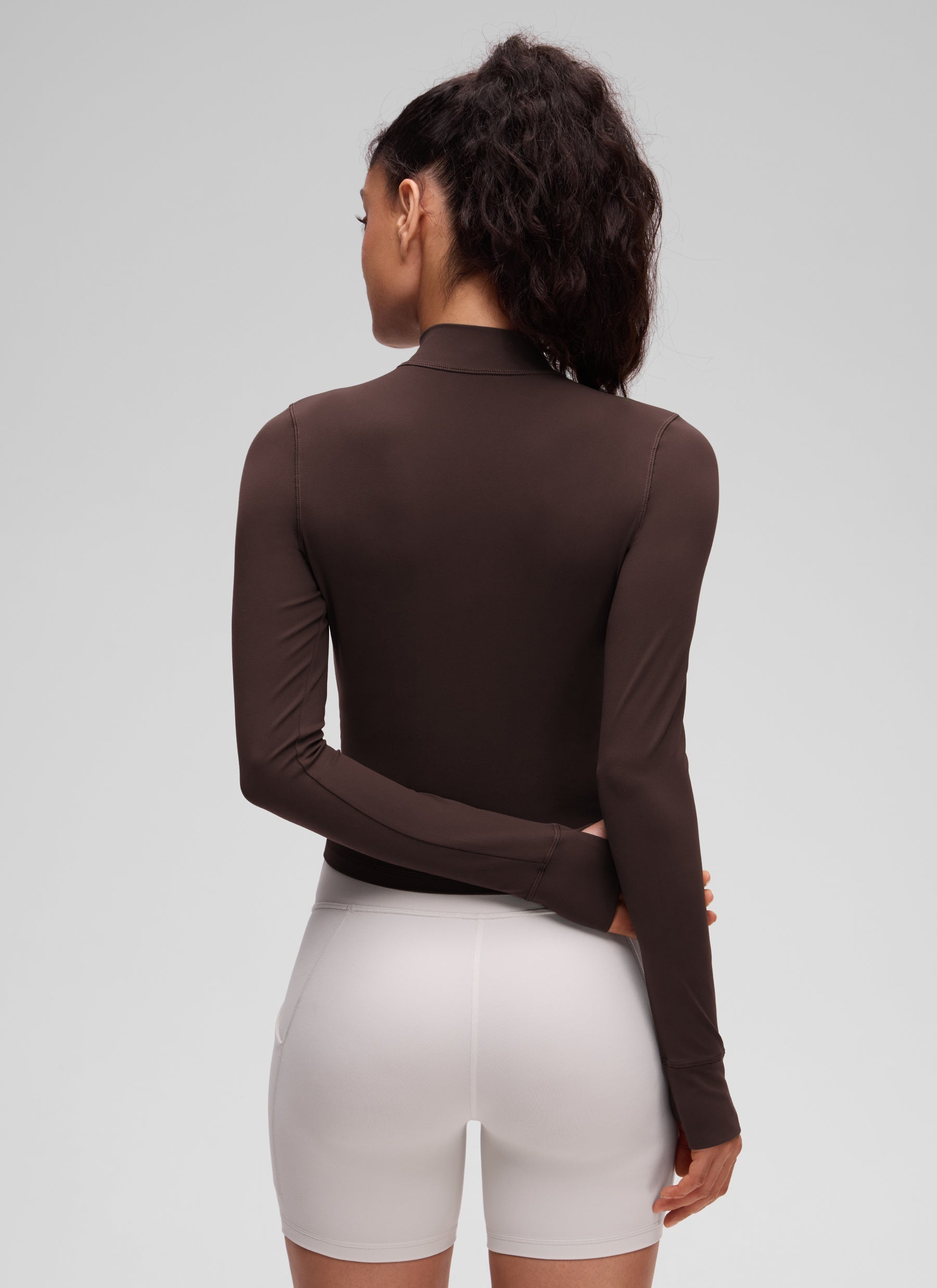 CRZ YOGA レディース「Butterluxe 」クロップドアウター フルジップジャケット ホットファッジブラウン